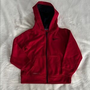 Like new Nike Kids Red Full-Zip Hoodie